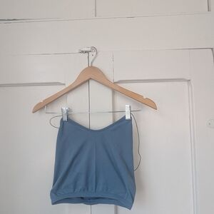 Blue Cropped Tank Top